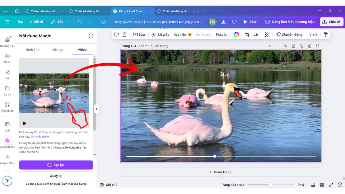 Cách Tạo Video Bằng AI Trên Canva Từ Văn Bản bước 4