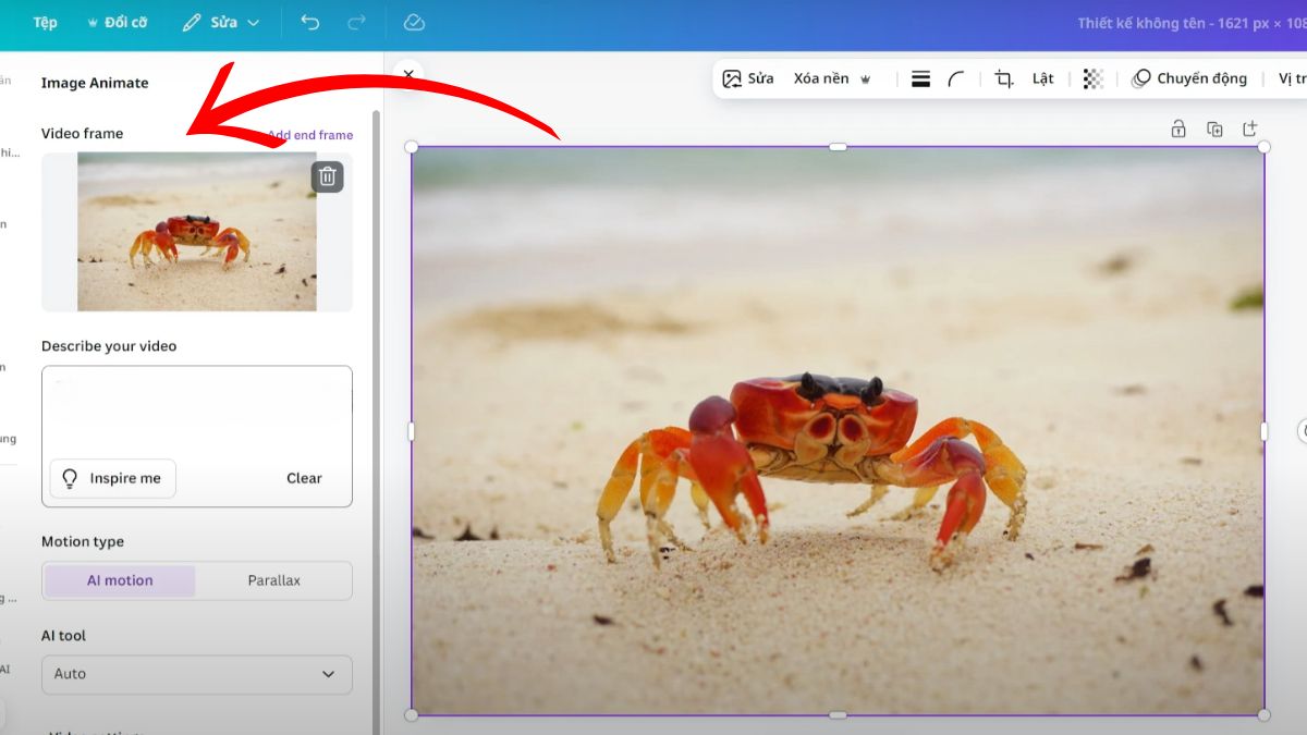 Hướng Dẫn Cách Làm Video Bằng AI Canva Từ Hình Ảnh bước 2