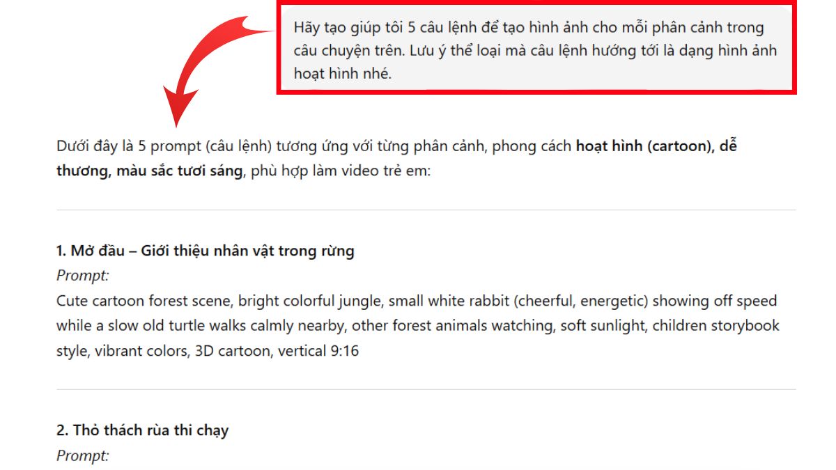 Hướng Dẫn Cách Tạo Video Kể Chuyện Bằng AI bước 1.2