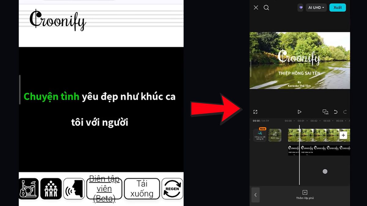 Cách Làm Video Karaoke Bằng AI Trên Điện Thoại bước 6