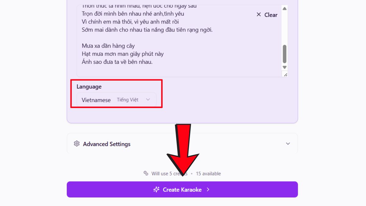 Cách Làm Video Karaoke Bằng AI Trên Máy Tính bước 5