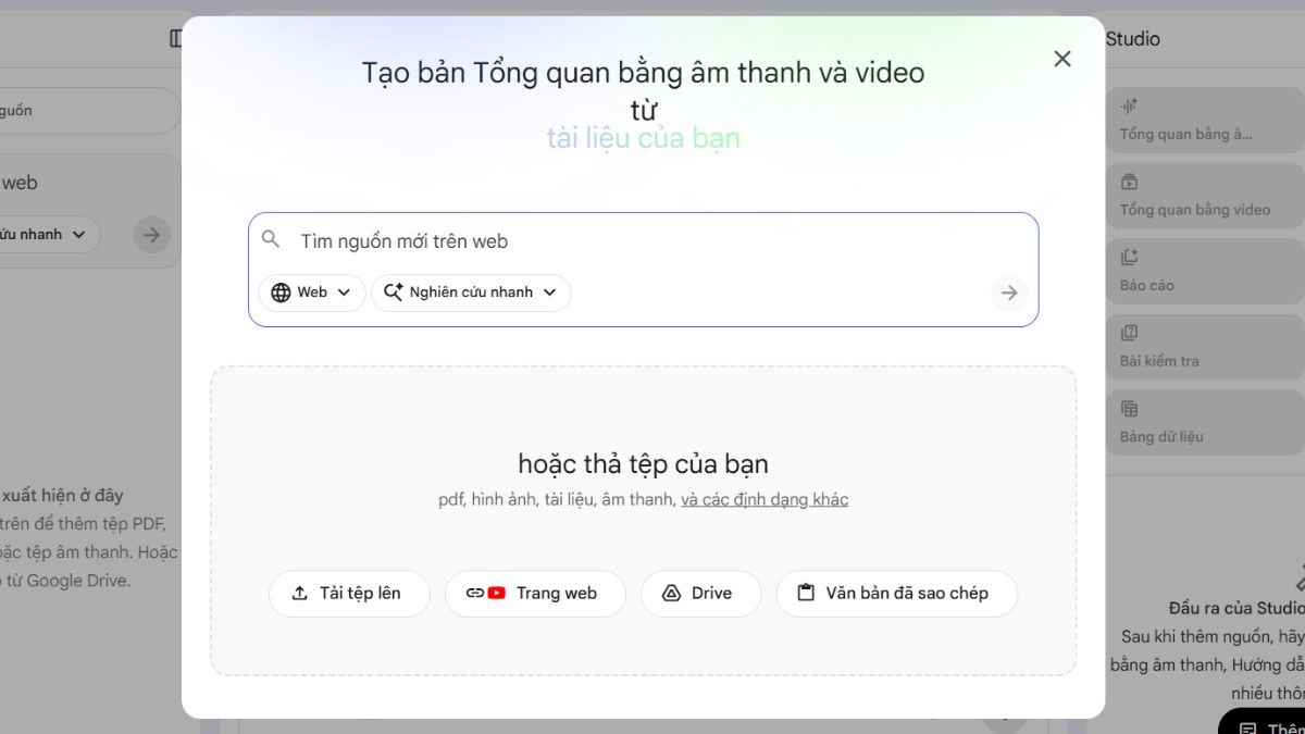 Hướng Dẫn Cách Tạo Video Overview Bằng NotebookLM Của Google bước 3.2