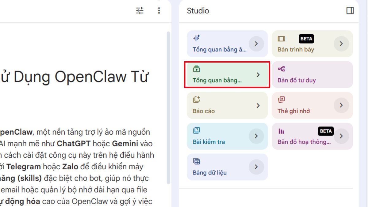 Hướng Dẫn Cách Tạo Video Overview Bằng NotebookLM Của Google bước 4