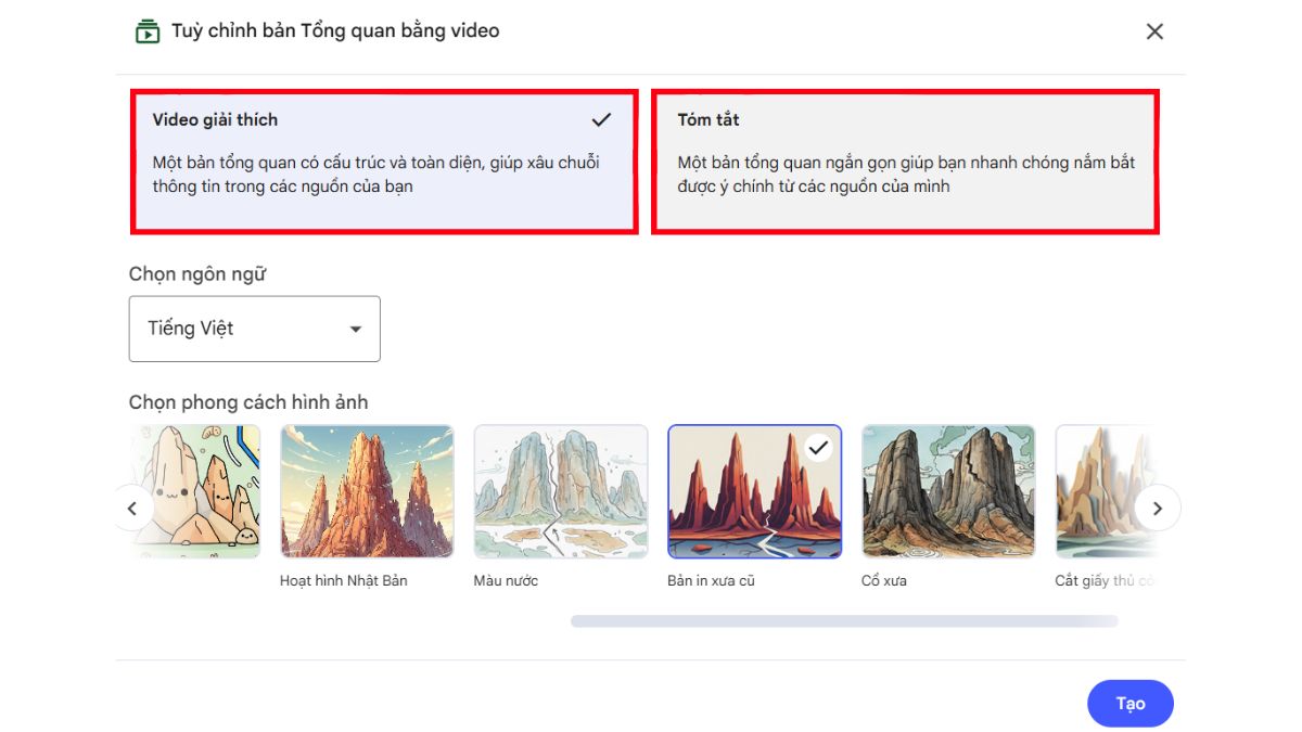 Hướng Dẫn Cách Tạo Video Overview Bằng NotebookLM Của Google bước 5.1