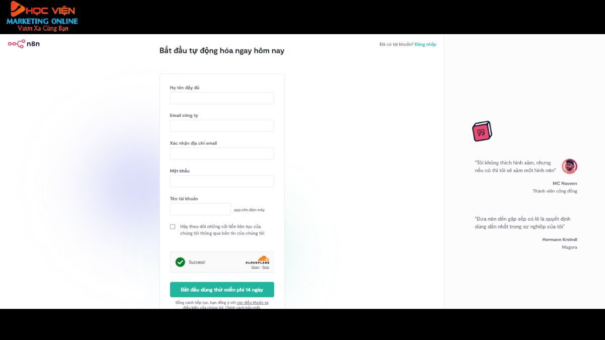 Hướng dẫn cách sử dụng N8n Automation bước 1