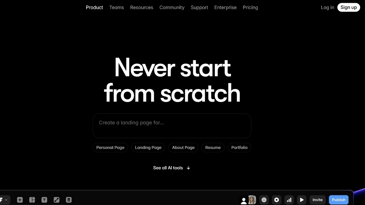 Công Cụ AI Tạo Landing Page Affiliate- Framer AI