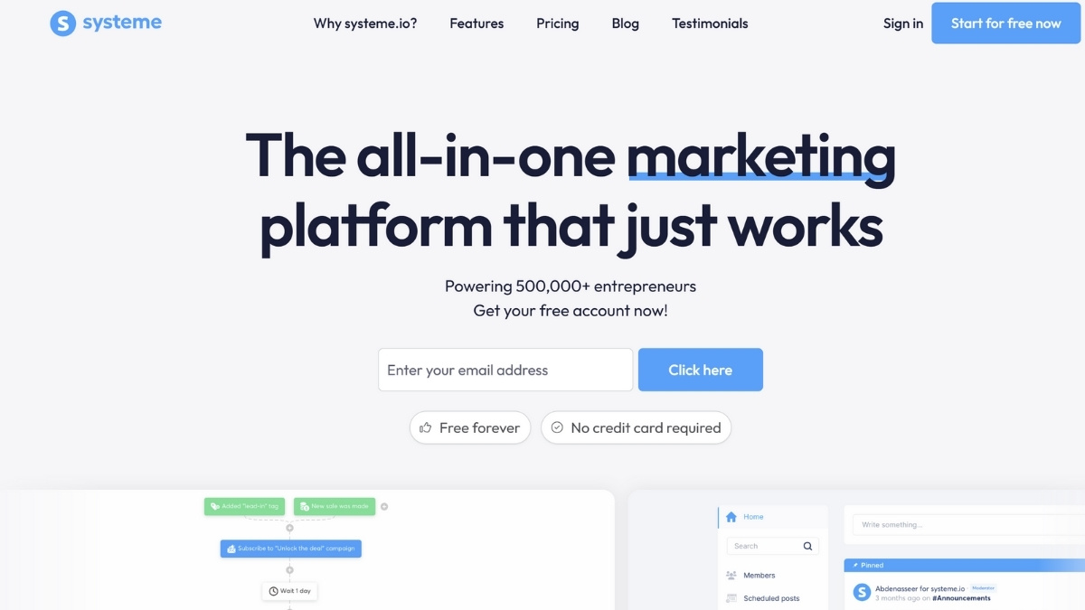 Công Cụ AI Tạo Landing Page Affiliate- Systeme.io