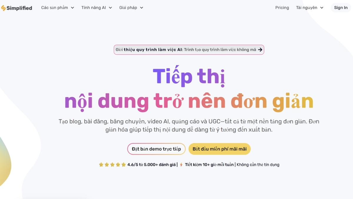 Công Cụ AI Tạo Landing Page Affiliate- Simplified