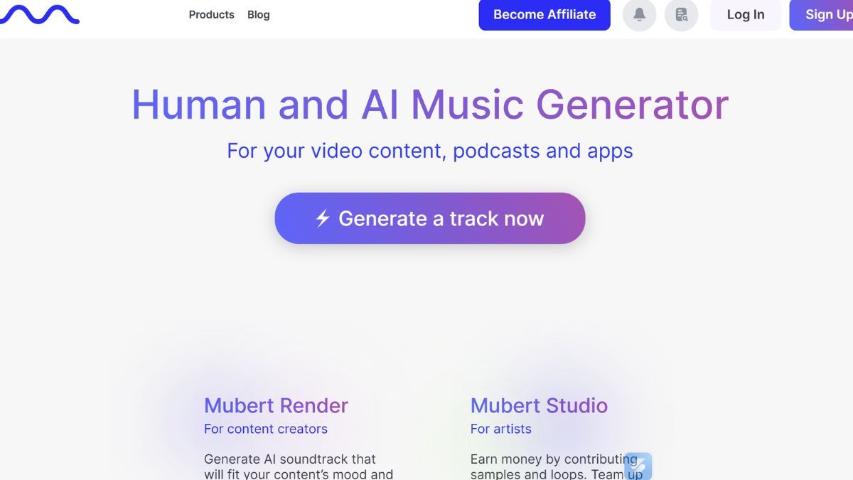 Công Cụ AI Tạo Nhạc Miễn Phí Tốt Nhất- Mubert