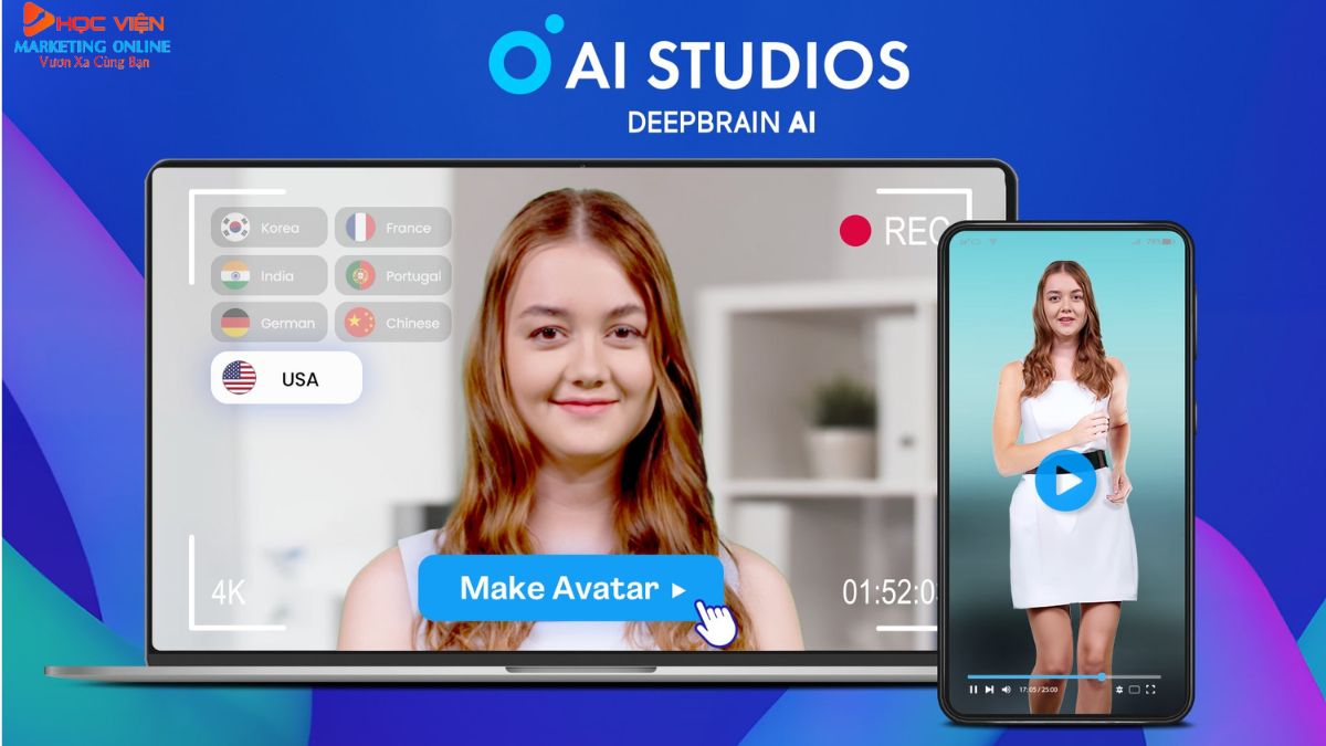 Các công cụ AI video trong Marketing phổ biến- DeepBrain