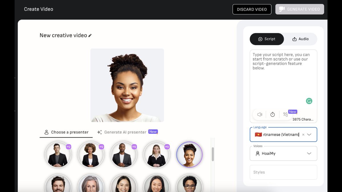 Công cụ tạo video avatar tốt nhất 2025- D-ID