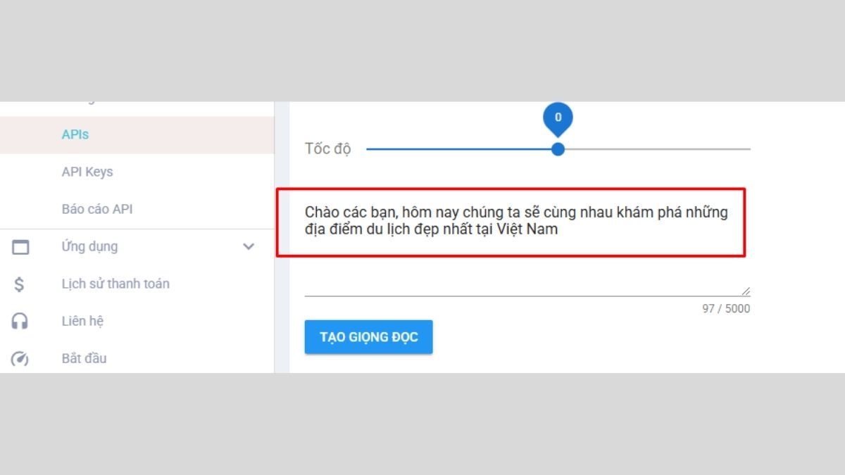 Hướng dẫn sử dụng FPT.AI Text to Speech bước 2.3