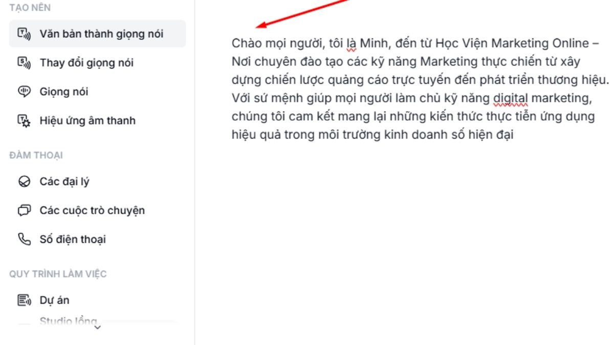Hướng dẫn sử dụng AI Voice ElevenLabs bước 2