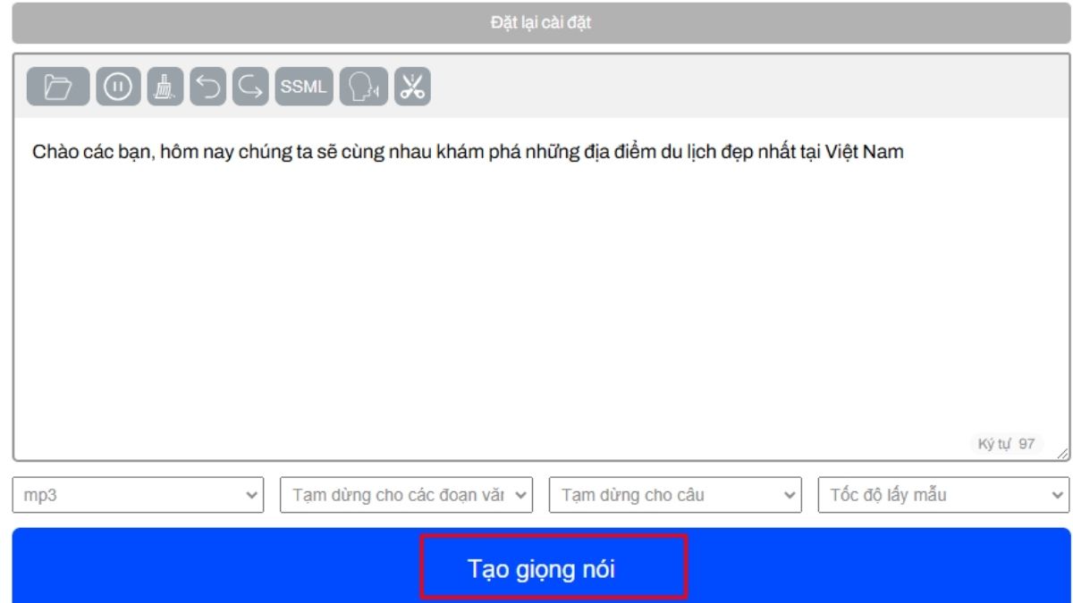 Hướng dẫn sử dụng SpeechGen bước 3.1