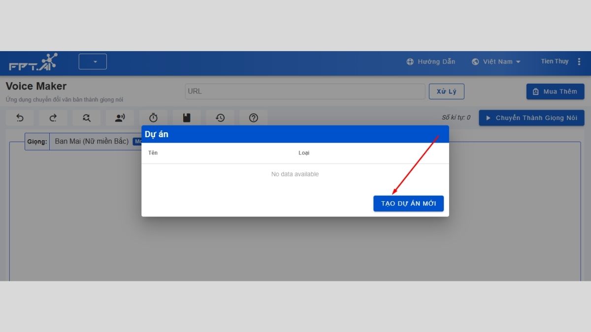 Hướng dẫn sử dụng FPT.AI Text to Speech bước 2.2