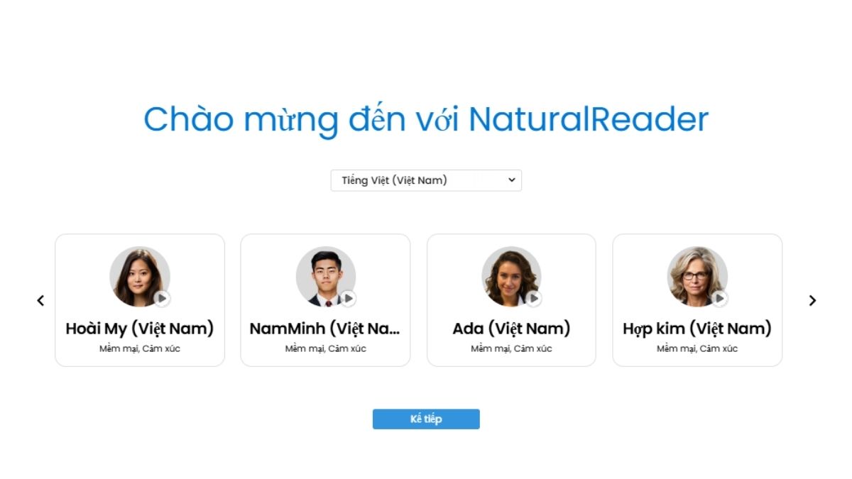 Hướng dẫn sử dụng Naturelreaders bước 1.1