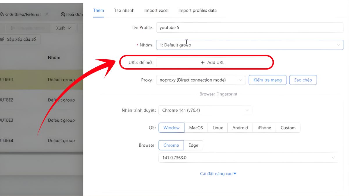 Hướng Dẫn Cách Sử Dụng Antidetect Browser OmniLogin- Tạo profile mới bước 3