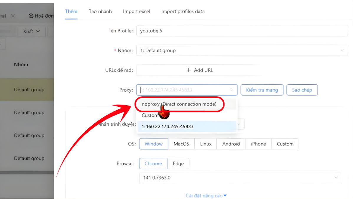 Hướng Dẫn Cách Sử Dụng Antidetect Browser OmniLogin- Tạo profile mới bước 4.3