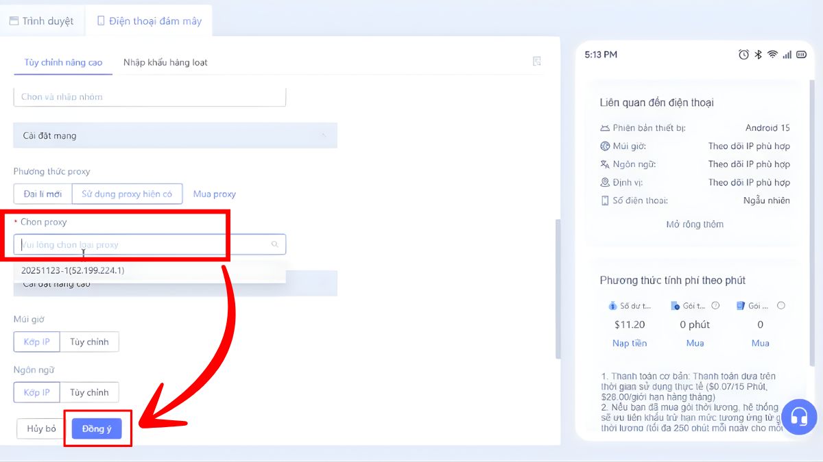 Cách Sử Dụng Antidetect Browser Morelogin Miễn Phí- Khởi tạo điện thoại đám mây bước 5