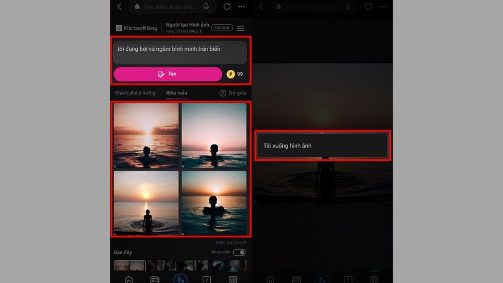 Hướng dẫn cách sử dụng Bing AI Image Creator Free trên điện thoại bước 4