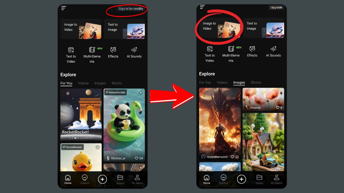 Cách chuyển ảnh thành video bằng AI trên điện thoại với Kling AI bước 2