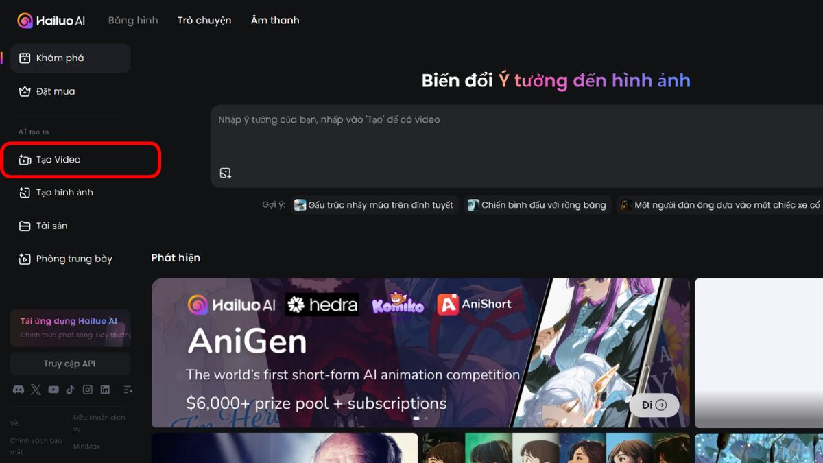 Cách chuyển ảnh thành video bằng AI trên máy tính với Hailuo AI bước 2.1