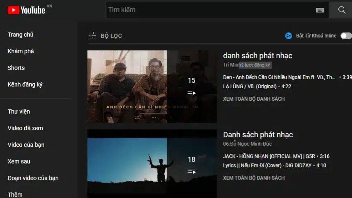 11 cách để kênh Youtube phát triển​ nhanh chóng- Thẻ và danh sách phát