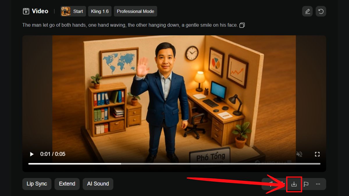 Tạo video chuyển động với Kling AI bước 5