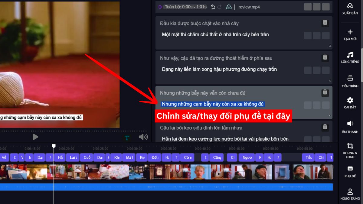 Cách làm video review phim bằng AI miễn phí với công cụ Dichtudong bước 6.3