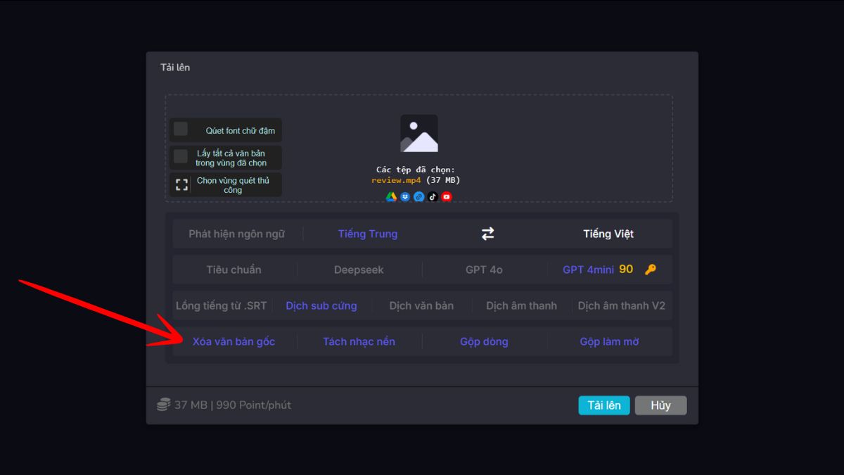 Cách làm video review phim bằng AI miễn phí với công cụ Dichtudong bước 4.3