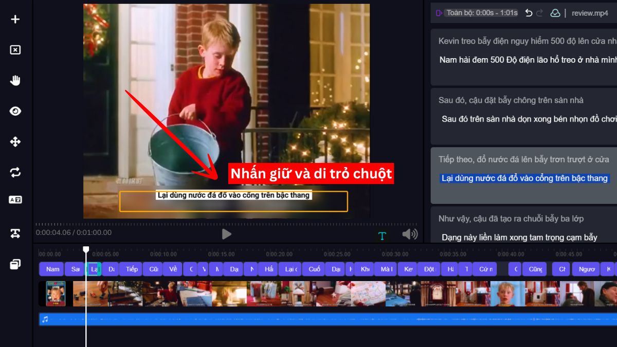 Cách làm video review phim bằng AI miễn phí với công cụ Dichtudong bước 6.1
