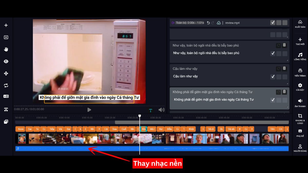 Cách làm video review phim bằng AI miễn phí với công cụ Dichtudong bước 8.2