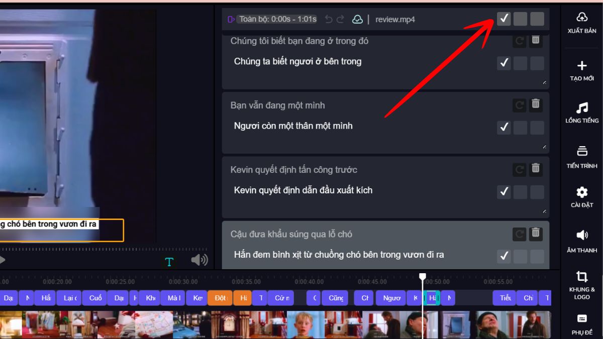 Cách làm video review phim bằng AI miễn phí với công cụ Dichtudong bước 7.2