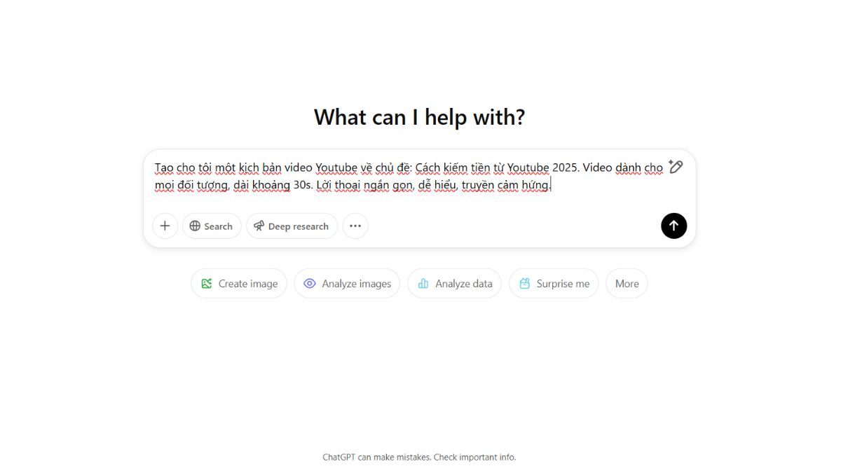 4 công đoạn làm video Youtube bằng AI- Tạo kịch bản