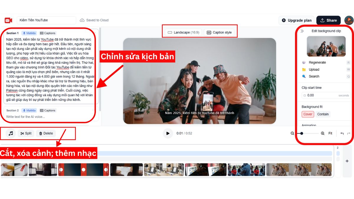 Cách làm video Youtube bằng AI với Videogen bước 5