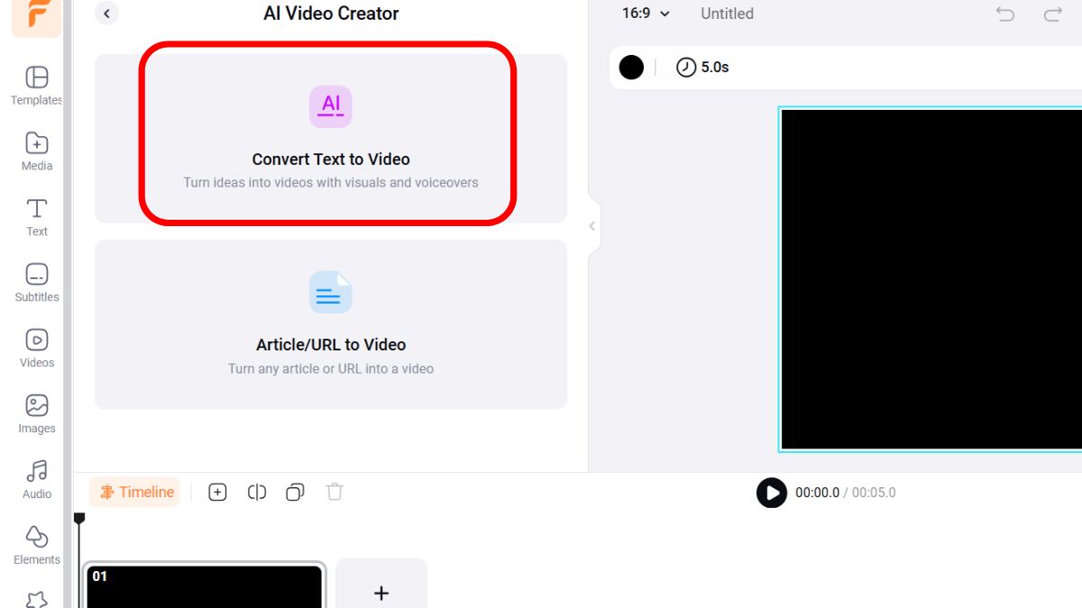 Cách tạo video Youtube bằng AI với FlexClip bước 3