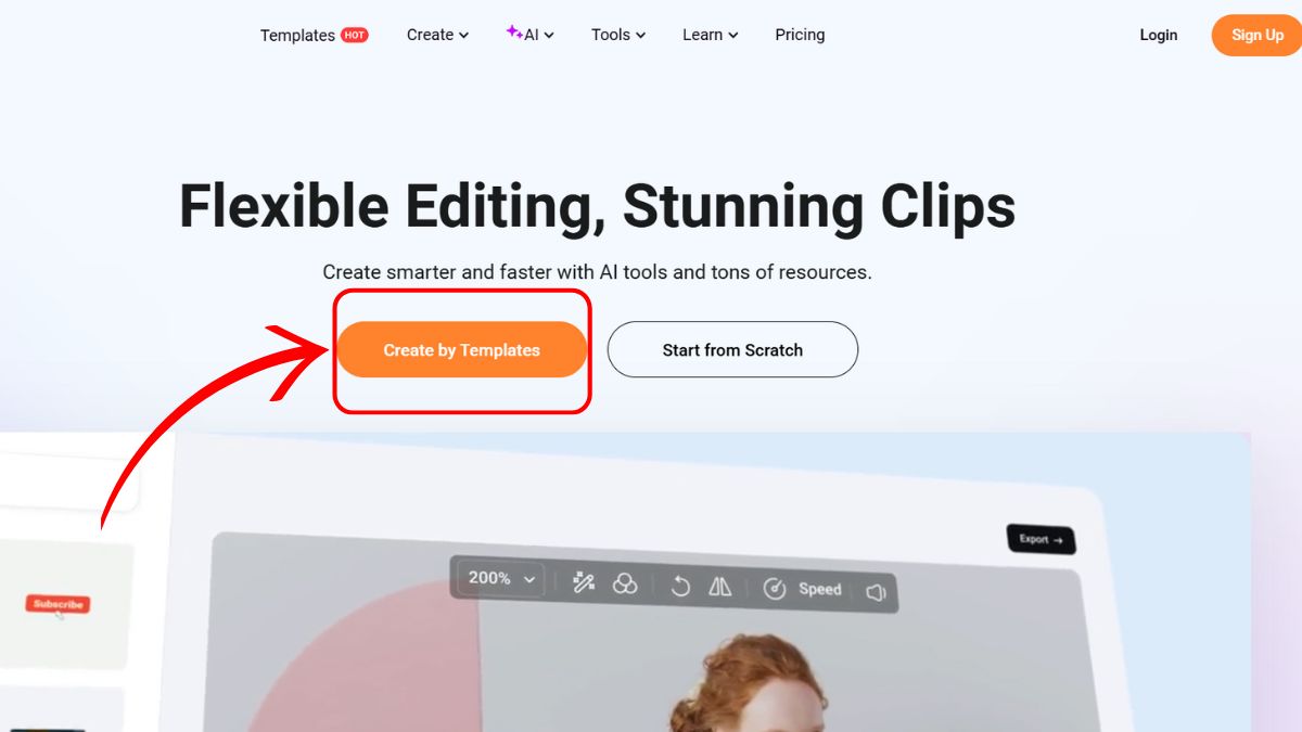 Cách tạo video Youtube bằng AI với FlexClip bước 1