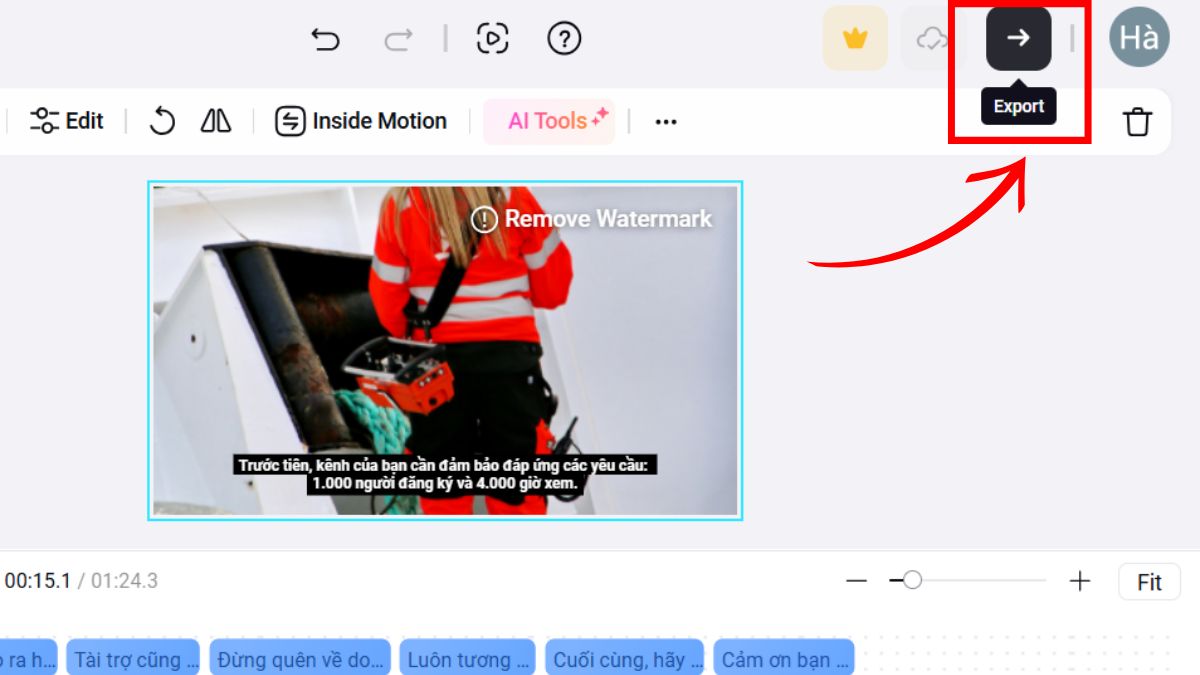 Cách tạo video Youtube bằng AI với FlexClip bước 7