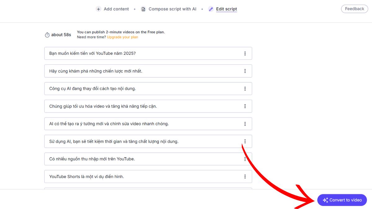 Cách làm video Youtube bằng AI với Lumen5 bước 5.3