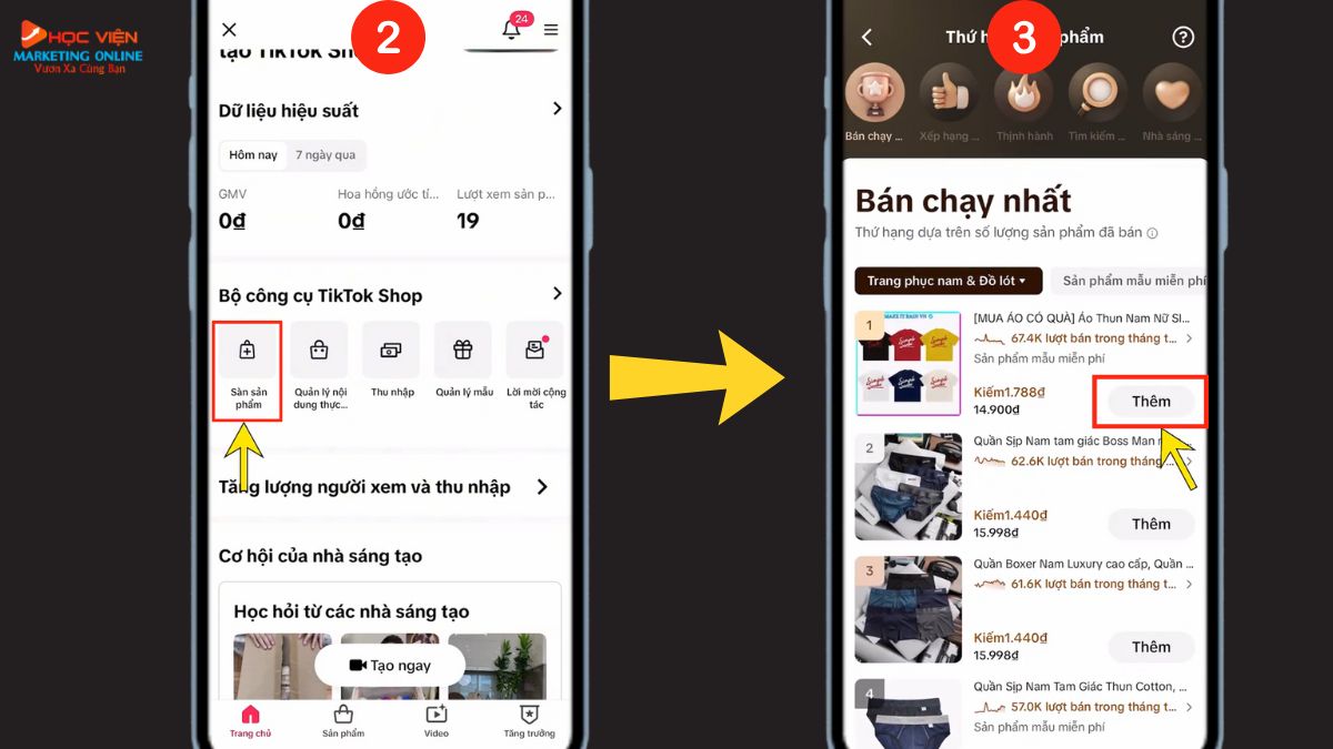 Bổ sung sản phẩm lên trang trưng bày