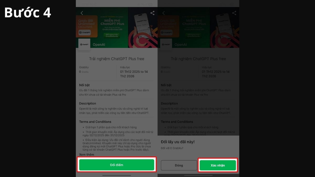 Hướng Dẫn Cách Nhận ChatGPT Plus Miễn Phí Bằng Grab bước 4