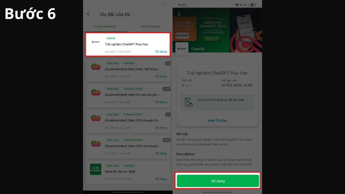 Hướng Dẫn Cách Nhận ChatGPT Plus Miễn Phí Bằng Grab bước 6.1