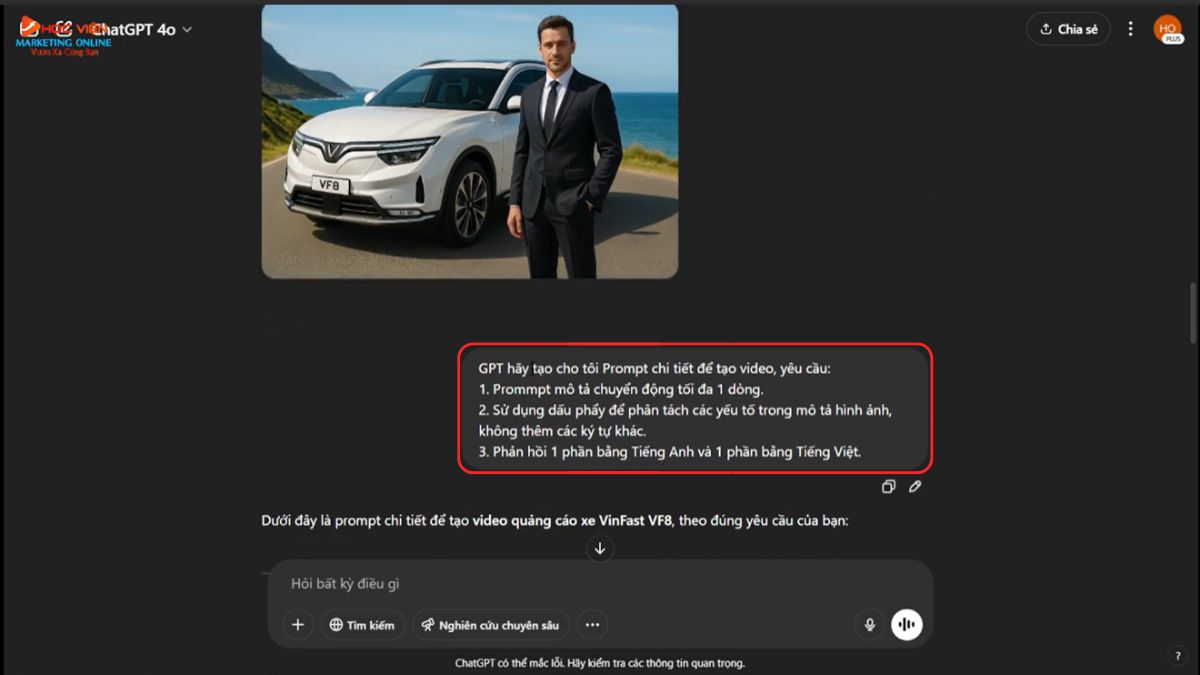 Tạo video AI quảng cáo từ ảnh bước 1