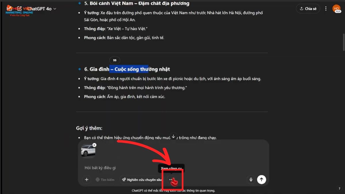 Tạo hình ảnh AI quảng cáo bước 2.1