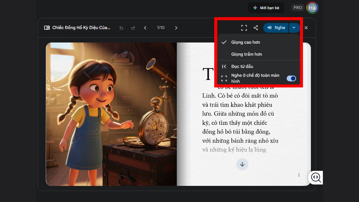 Hướng dẫn cách dùng tính năng Storybook trên Gemini tạo truyện tranh bước 5