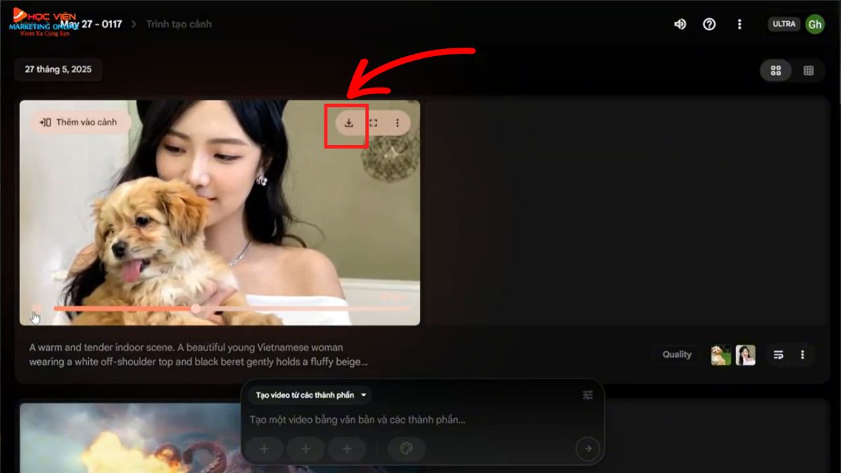 Cách tạo video từ các thành phần với Veo 3 bước 4