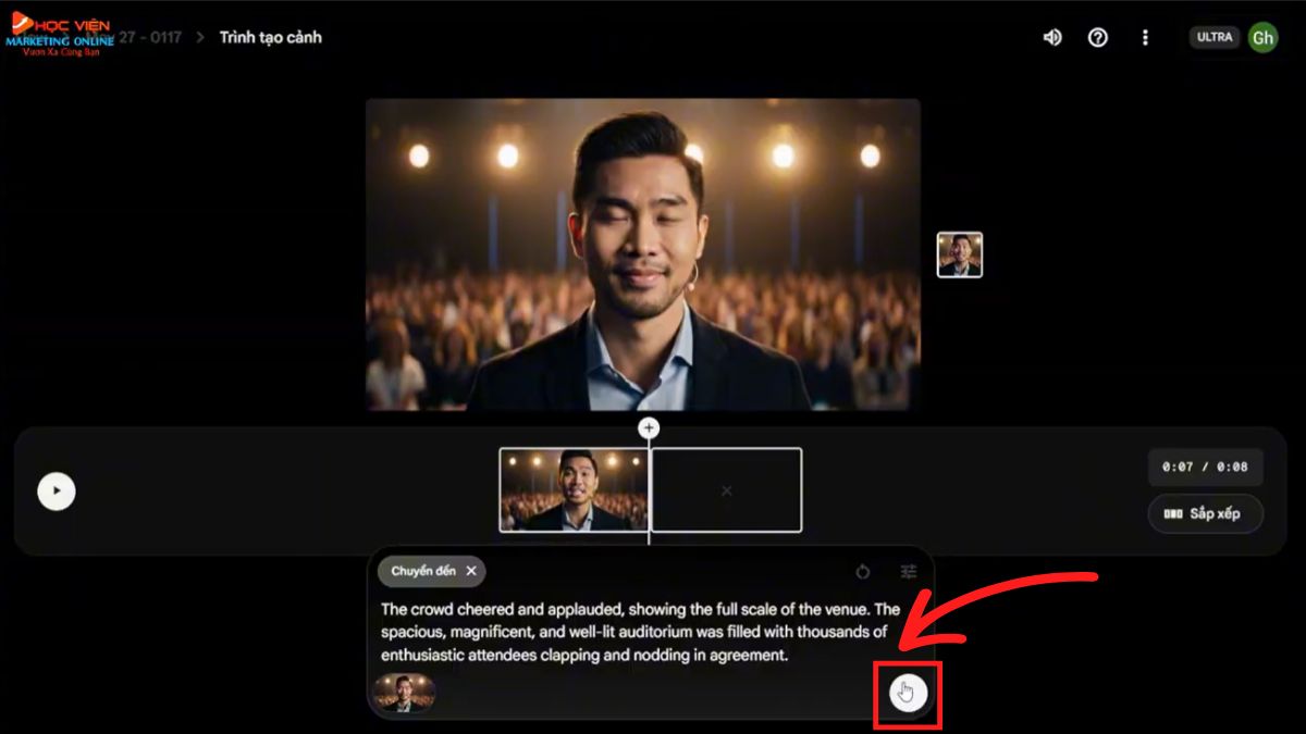 Cách tạo video dài hơn từ video gốc Veo 3 với giao diện Flow bước 4