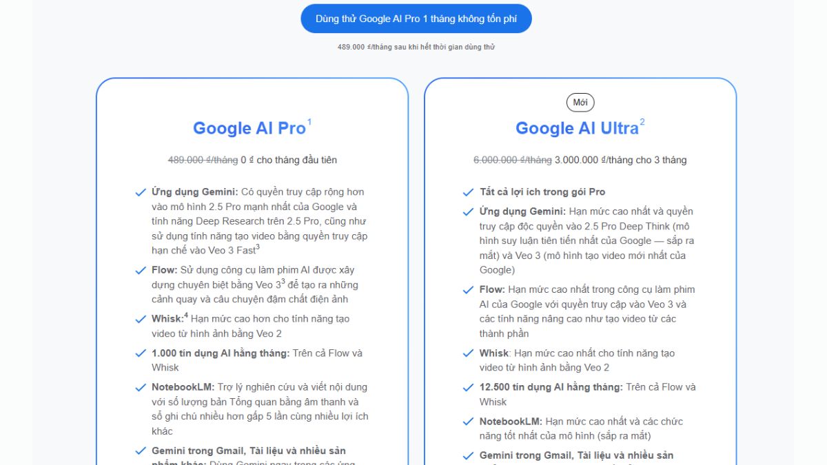 Hướng dẫn cách sử dụng Google Veo 3 qua Gemini Pro không cần chuyển vùng bước 1