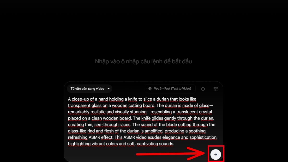 Hướng dẫn cách dùng Veo 3 tạo video ASMR bước 5
