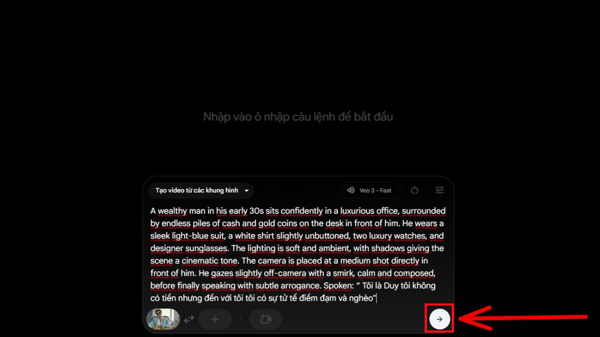 Hướng dẫn cách tạo video từ hình ảnh có giọng nói với Google Veo 3 bước 4